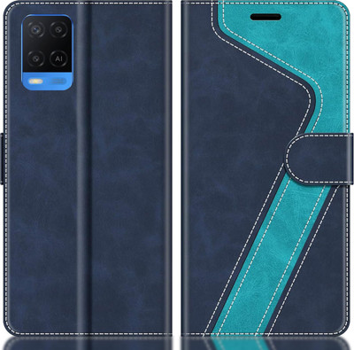 CYOR Flip Cover for OPPO A54(Blue, Multicolor, Dual Protection, Pack of: 1)