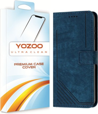 YoZoo Flip Cover for Vivo T3x 5G |Leather with Magnetic cover(Blue, Dual Protection, Pack of: 1)