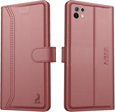 AIBEX Flip Cover for Xiaomi Redmi 11 Lite NE 5G / Xiaomi Redmi 11 Lite 5G|Vegan PU Leather |Foldable Stand(Brown, Cases with Holder, Pack of: 1)