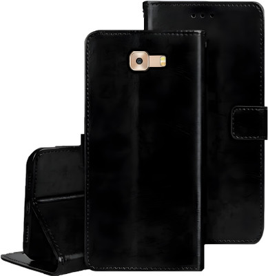 COST TO COST Flip Cover for SAMSUNG Galaxy C9 Pro, SAMSUNG C9 Pro SM-C9000 SM-C900F, SM-C9008 leather Flip Cover(Black, Dual Protection, Pack of: 1)