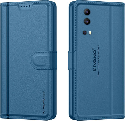 KIVANO LUXE Flip Cover for Vivo Y72 5G(Blue, Magnetic Case, Pack of: 1)