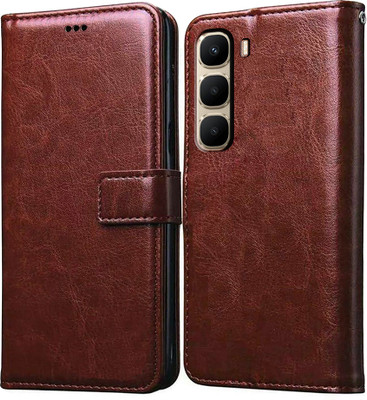 Casotec Flip Cover for Infinix Hot 60 5G(Brown, Pack of: 1)