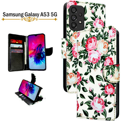 Asmart Flip Cover for Samsung Galaxy A53 5G(White, Pack of: 1)