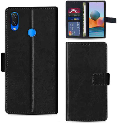 Kalua Mall Flip Cover for Honor Nova 3i pouch cover | Honor INE-LX1 pouch cover | Black(Black, Magnetic Case, Pack of: 1)