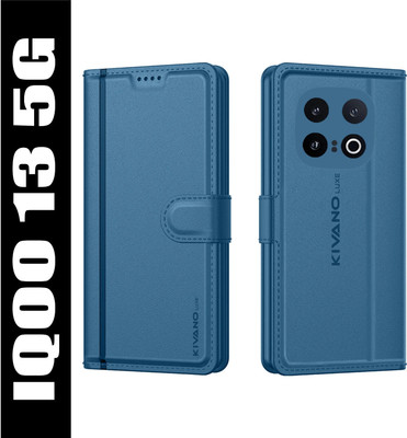 KIVANO LUXE Flip Cover for iQOO 13 5G(Blue, Magnetic Case, Pack of: 1)
