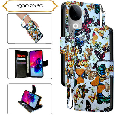 Asmart Flip Cover for iQOO Z9s 5G(White, Pack of: 1)