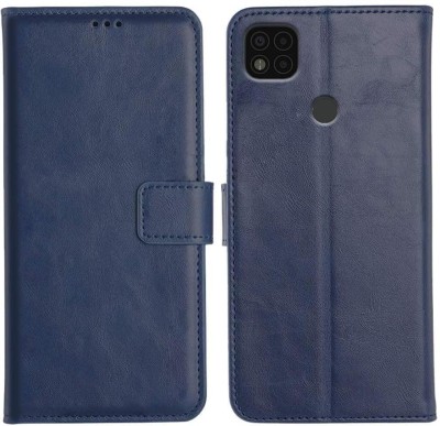 SUCH Flip Cover for Back Cover for Mi Redmi 9 (Blue, Dual Protection, Pack of: 1)(Blue, Cases with Holder)