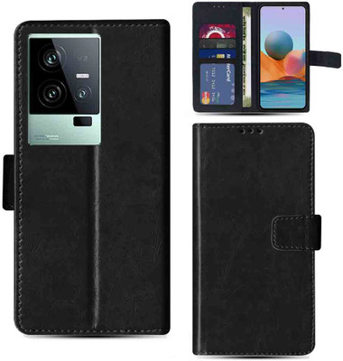 Kalua Mall Flip Cover for IQOO 11 5G pouch cover | IQOO V2243A pouch cover | Black(Black, Magnetic Case, Pack of: 1)