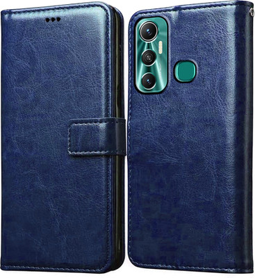 Casotec Flip Cover for Infinix Hot 11 4G(Blue, Pack of: 1)