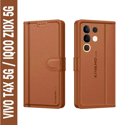 KIVANO LUXE Flip Cover for Vivo Y31 Pro 5G / Vivo T4X 5G / IQOO Z10X 5G(Brown, Magnetic Case, Pack of: 1)