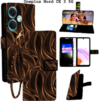 Mxkart Flip Cover for OnePlus Nord CE 3 5G(Brown, Pack of: 1)