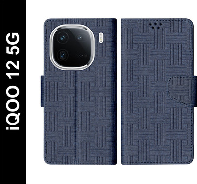 SBMS Flip Cover for iQOO 12 5G(Blue, Shock Proof, Pack of: 1)