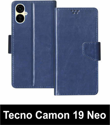 korumacase Flip Cover for Tecno Camon 19 Neo(Blue, Shock Proof, Pack of: 1)