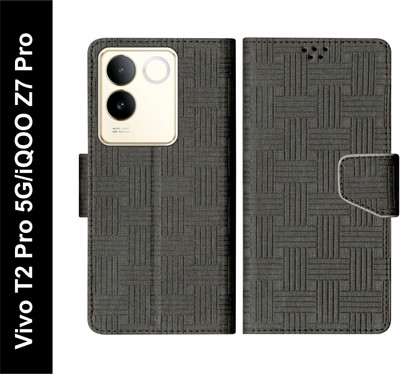 SBMS Flip Cover for Vivo T2 Pro 5G / iQOO Z7 Pro 5G(Black, Shock Proof, Pack of: 1)