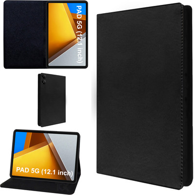 TGK Flip Cover for Poco Pad 12.1 inch Tablet(Black, Dual Protection, Pack of: 1)