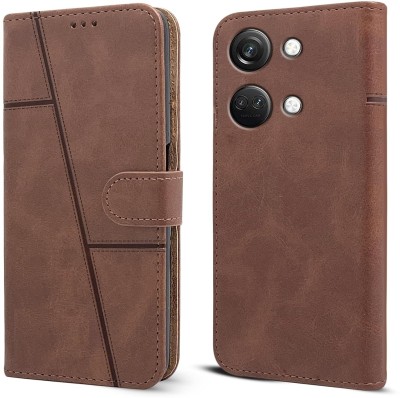 spaziogold Flip Cover for OnePlus Nord 3 5G(Premium Leather Material | Built-in Stand | Card Slots and Wallet)(Brown, Dual Protection, Pack of: 1)