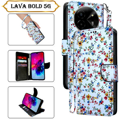 PARGO Flip Cover for Lava Bold 5G(White, Pack of: 1)