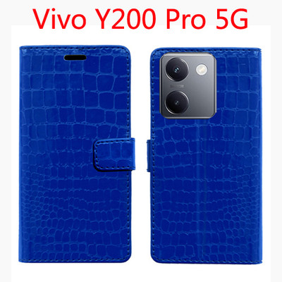 Toklot Flip Cover for Vivo Y200 Pro 5G(Blue, Pack of: 1)