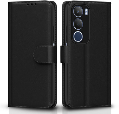 Juberous Flip Cover for Vivo Y29 5G(Black, Cases with Holder, Pack of: 1)