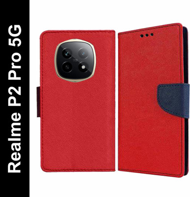Krumholz Flip Cover for Realme P2 Pro 5G(Red, Dual Protection, Pack of: 1)