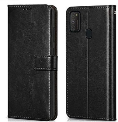 AKSP Flip Cover for Samsung Galaxy M31 Leather Finish and Card Pockets(Black, Magnetic Case, Pack of: 1)