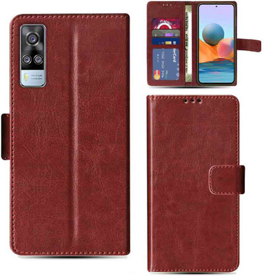 Kalua Mall Flip Cover for Vivo Y51 2020 phone flip cover | Vivo V2030 phone flip cover | Brown(Brown, Magnetic Case, Pack of: 1)