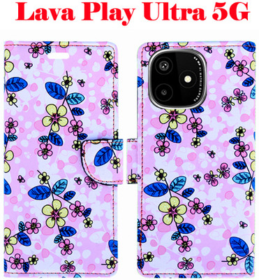 Mxkart Flip Cover for Lava Play Ultra 5G(Pink, Pack of: 1)
