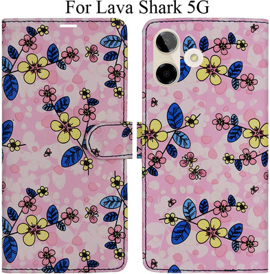 MYSHANZ Flip Cover for Lava Shark 5G(Pink, Magnetic Case)