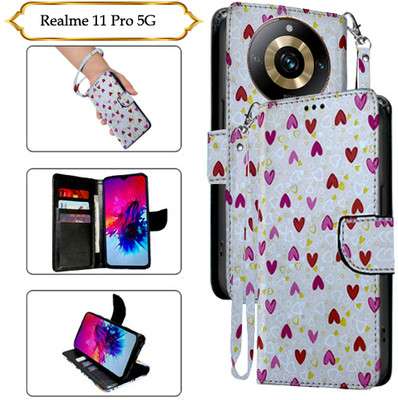 PARGO Flip Cover for Realme 11 Pro 5G(White, Pack of: 1)