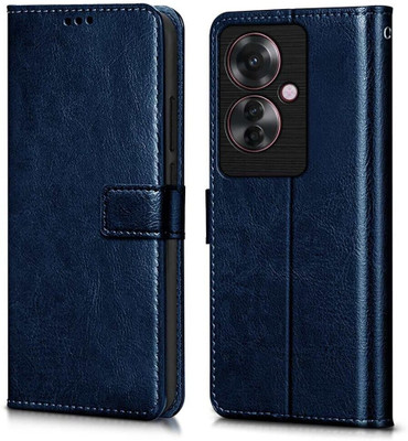 WOW Imagine Flip Cover for OPPO F25 Pro 5G Card Pockets Wallet & Stand(Blue, Magnetic Case, Pack of: 1)