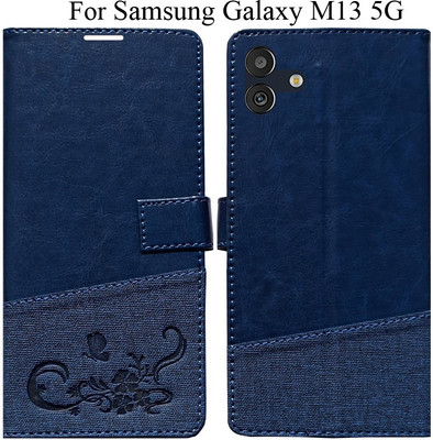MAXSHAD Flip Cover for Samsung Galaxy M13 5G(Blue, Magnetic Case)