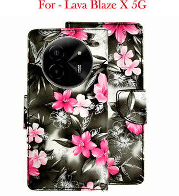 Toklot Flip Cover for Lava Blaze X 5G(Black, Pack of: 1)