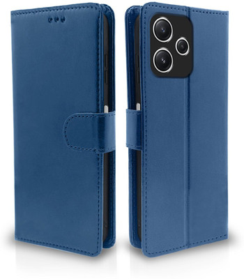 Ridhaniyaa Flip Cover for Redmi 12 4G, Mi Redmi 12 5G, Poco M6 Pro 5G(Blue, Dual Protection, Pack of: 1)