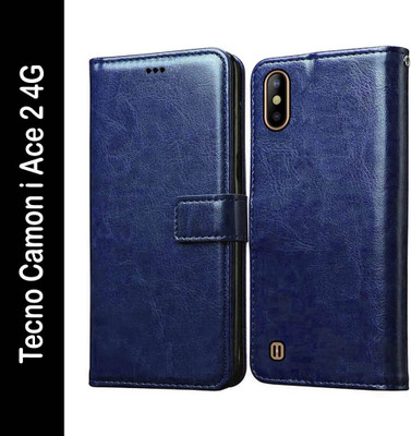 Casotec Flip Cover for Tecno Camon i Ace 2(Blue, Pack of: 1)