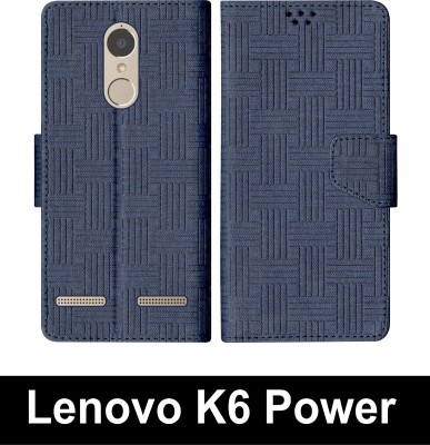Telecase Flip Cover for Lenovo K6 Power(Blue, Shock Proof, Pack of: 1)