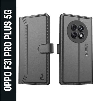 AIBEX Flip Cover for Oppo F31 Pro Plus 5G |Premium Leather Finish | Magnetic Closure | Kickstand Feature(Black, Magnetic Case, Pack of: 1)