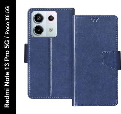 SBMS Flip Cover for REDMI Note 13 Pro 5G / Poco X6 5G(Blue, Shock Proof, Pack of: 1)