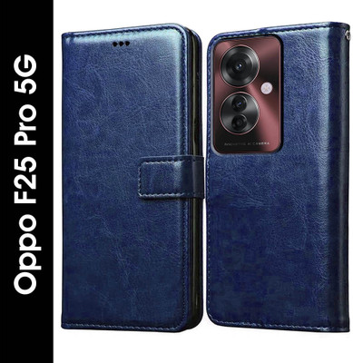 Casotec Flip Cover for Oppo F25 Pro 5G(Blue, Pack of: 1)