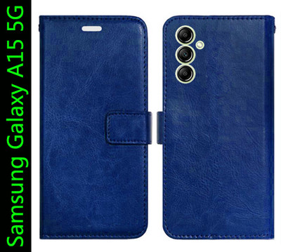 Toklot Flip Cover for Samsung Galaxy A15 5G(Blue, Pack of: 1)