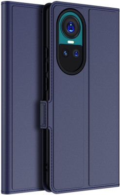 Kapa Flip Cover for Oppo Reno 10, Reno 10 Pro 5G(Blue, Shock Proof, Pack of: 1)