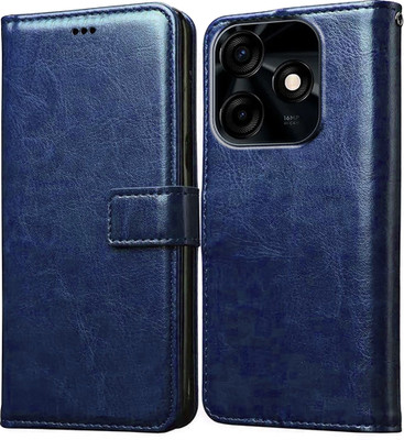 Casotec Flip Cover for Tecno Spark 10C 4G(Blue, Pack of: 1)