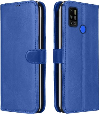Juberous Flip Cover for Tecno Spark 6 Air(Blue, Grip Case, Pack of: 1)