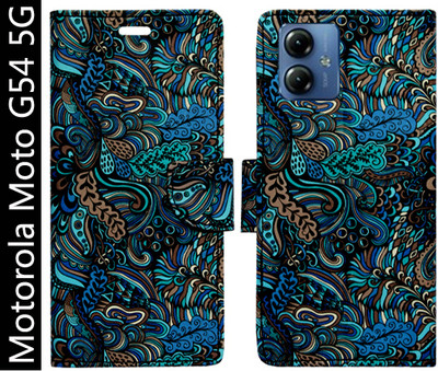 Toklot Flip Cover for Motorola Moto G54 5G(Blue, Pack of: 1)