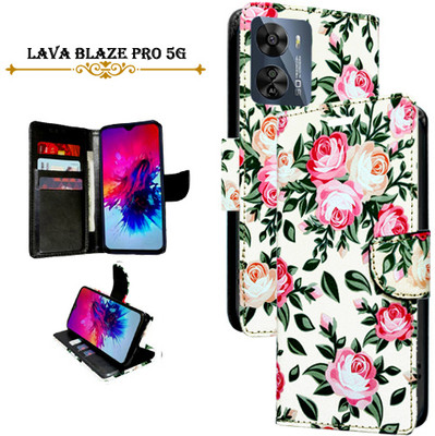 Cutemart Flip Cover for Lava Blaze Pro 5G(White, Pack of: 1)