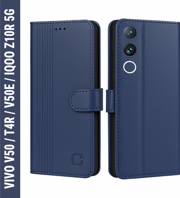 AIBEX Flip Cover for Vivo T4R 5G / IQOO Z10R 5G / Vivo V50 5G / Vivo V50E 5G|Inbuilt Wallet & Card Slots(Blue, Card Holder, Pack of: 1)