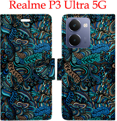 Mxkart Flip Cover for Realme P3 Ultra 5G(Blue, Pack of: 1)