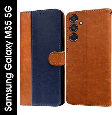 Flipkart SmartBuy Flip Cover for Samsung Galaxy M35 5G(Blue, Pack of: 1)