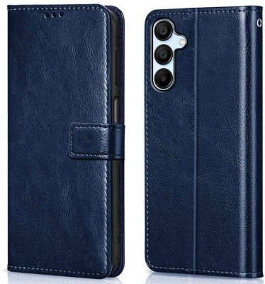 YoZoo Flip Cover for Samsung Galaxy A15 5G |PU Artificial Leather Finish | 360 Protection | Wallet & Stand(Blue, Dual Protection, Pack of: 1)