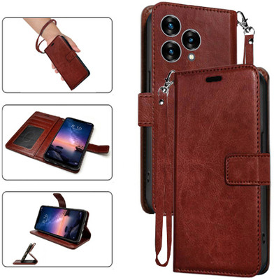 PARGO Flip Cover for Lava Blaze Curve 5G(Brown, Pack of: 1)