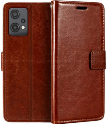 COST TO COST Flip Cover for OnePlus Nord CE 2 Lite 5g leather flip cover, Oneplus Nord CE 2 Lite 5g CPH2381, CPH2409(Brown, Black, Shock Proof, Pack of: 1)